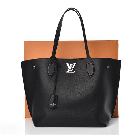 noir lv mens calfskin tote bag